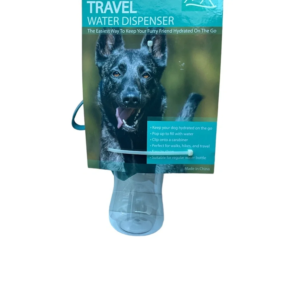 Travel Leaf portable Dog Water Bottle 16 oz. Dispenser For Walking Hiking